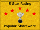 Rated 5 out of 5 stars at popularshareware.com
